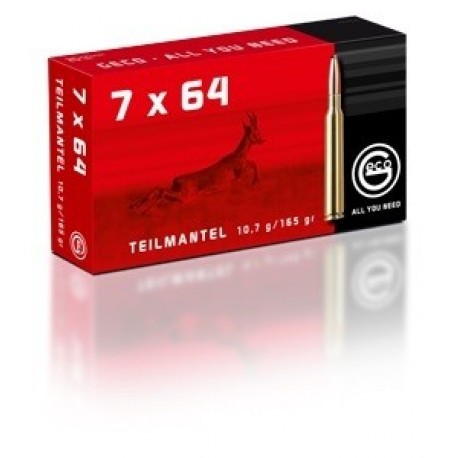 Cartouche Geco / cal. 7x64 - T-Mantel 10,7 g / 165 gr
