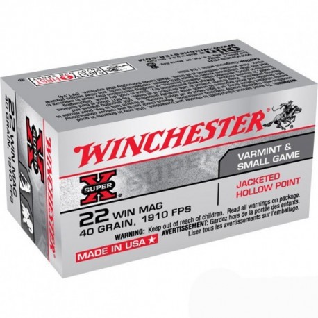 Cartouches 22 Winchester Magnum Hollow Point