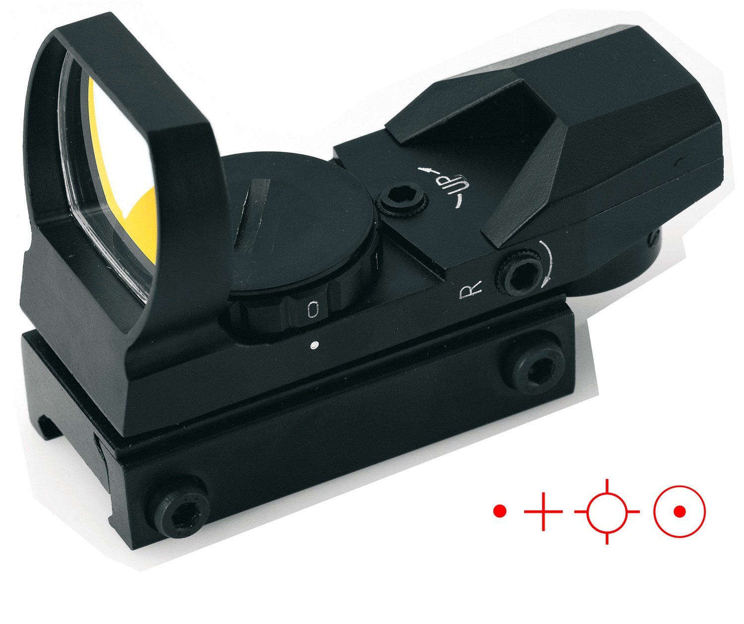 JackalHowl™ Point Rouge avec 4 Réticules - Lunette Holographique Optiq