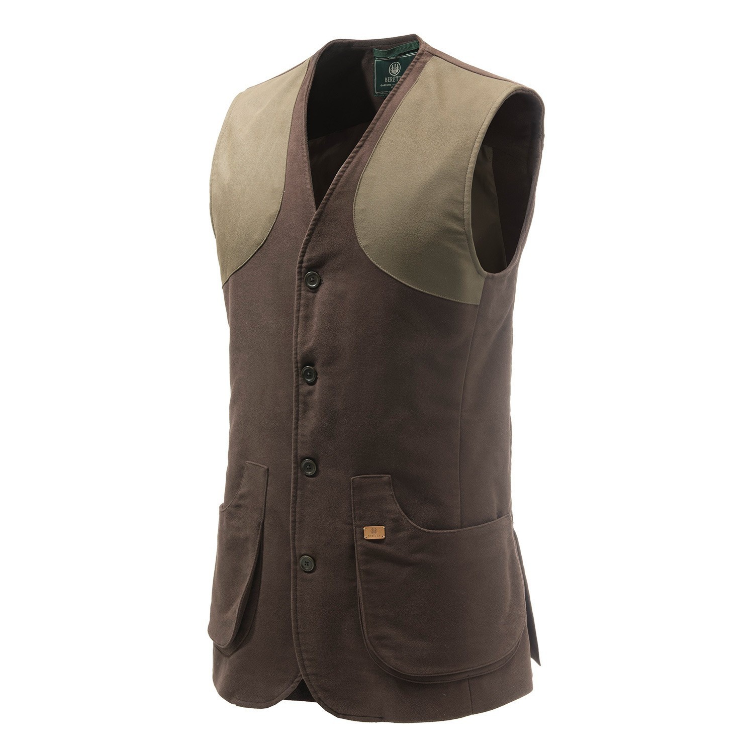 Gilet de chasse Beretta Moleskin Classic Marron Gilets de chasse