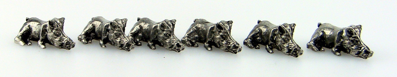 12 porte-couteaux en étain fin Swiss made représentant des animaux - auctions & price archive