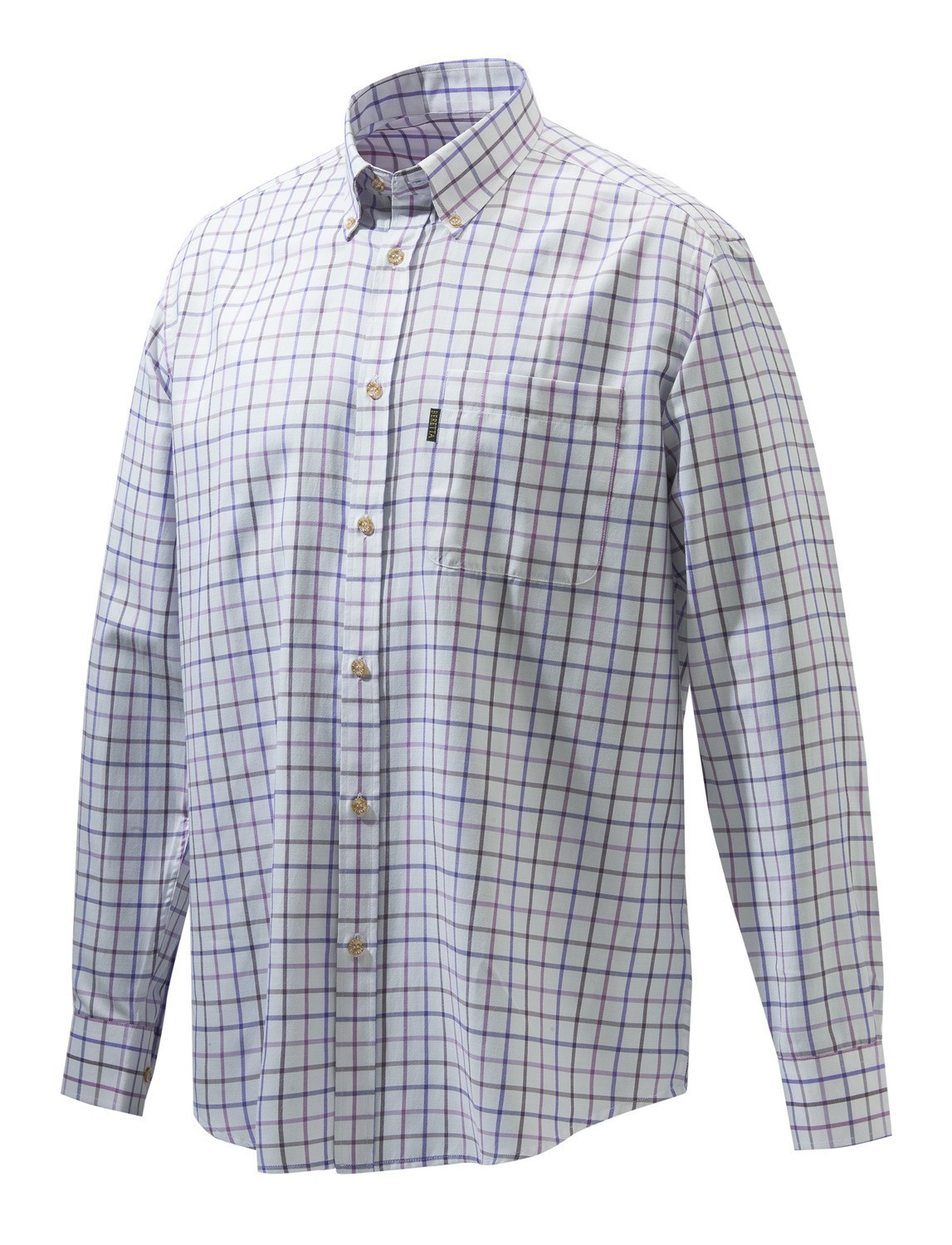 Chemise de chasse Beretta Classic - Blanc & Violet ...