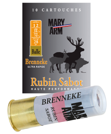 Cartouche Mary Arm Brenneke Rubin Sabot / Cal. 12 - 28 g ...