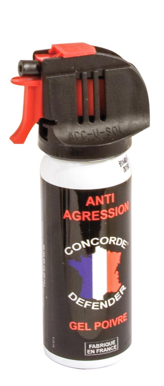 Bombe lacrymogène gel poivre 50 ml Bombes de défense Made in Chasse