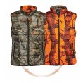 Gilet ouatiné réversible Percussion Warm - Black & Blaze / Forest Evo