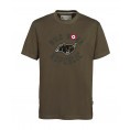 Tee-shirt de chasse Percussion Wild Boar Republic sanglier courant - Kaki