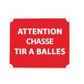 Pack 10 pancartes de chasse TIR A BALLES