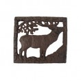 Sous-plat carré Cerf PM