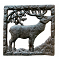 Sous-plat carré Cerf PM