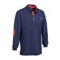 Polo Ligne Verney-Carron Casual manches longues - Bleu