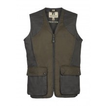 Gilet de chasse Percussion Tradition sans cartouchières brodé Logo - Kaki clair