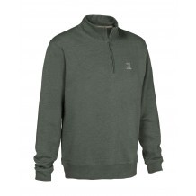 Sweat-shirt de chasse col montant Percussion - Kaki