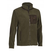 Blouson de chasse polaire Percussion Cor brodé Sanglier - Kaki
