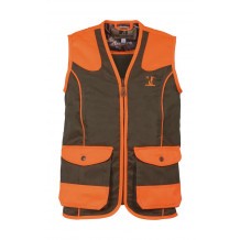 Gilet de chasse Enfant Percussion Tradition - Orange / Kaki