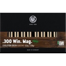 Cartouche RWS / cal. 300 Win. Mag. - EVO Green 9 g / 139 gr
