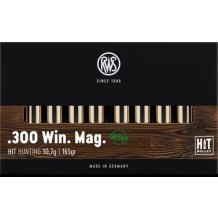 Cartouche RWS / cal. 300 Win. Mag. - HIT 10,7 g / 165 gr