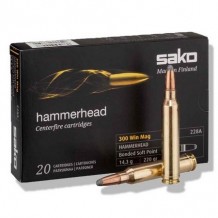 Cartouche Sako / cal. 300 Win. Mag. - Hammerhead SP 14,2 grs / 220 gr