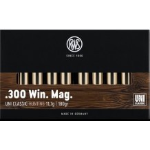 Cartouche RWS / cal. 300 Win. Mag. - UNI-Classic 11,7 g / 180 gr