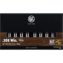 Cartouche RWS / cal. 308 Win. - HIT Short Rifle 9,7 g / 150 gr