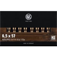 Cartouche RWS / cal. 6,5x57 - KS 8,2 g / 127 gr
