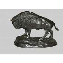 Bronze Bison sur socle