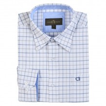 Chemise de chasse Club Interchasse Actéon - Bleu / Gris