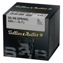 Cartouche Sellier & Bellot / cal. 30-06 Sprg - FMJ Blindée Vrac 11,7 g / 180 gr