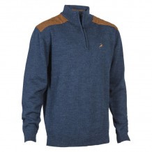Pull de chasse Ligne Verney-Carron Fox zippé - Bleu
