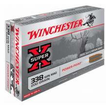 Cartouche Winchester / cal. 338 Win Mag. - Super X - PP 13 g / 200 gr