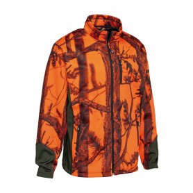 Sweat-shirt de chasse zippé Percussion - GhostCamo Blaze & Black