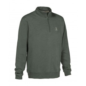 Sweat-shirt de chasse col montant Percussion - Kaki