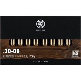 Cartouche RWS / cal. 30-06 Sprg - KS 9,7 g / 150 gr