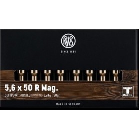 Cartouche RWS / cal. 5,6x50 R Mag - TMS 4,1 g / 63 gr