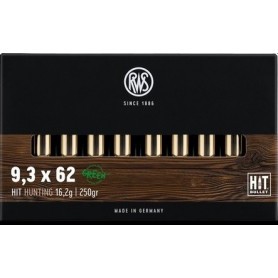 Cartouche RWS / cal. 9,3x62 - HIT 16,2 g / 250 gr