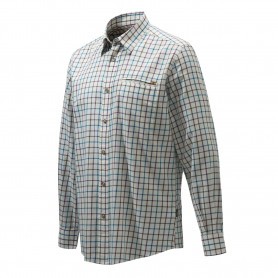 Chemise de chasse Beretta Wood Plain Collar - Blanc & Bleu