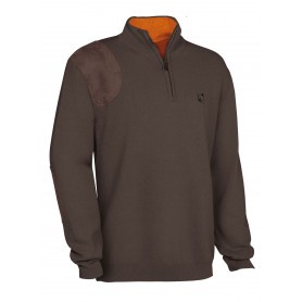 Pull de chasse Club Interchasse Wilfried Marron