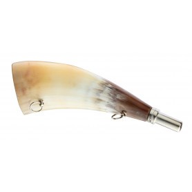 Corne de chasse 20 cm en corne naturelle Elless