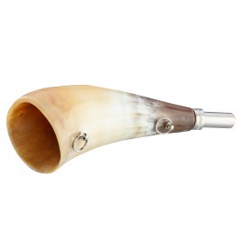 Corne de chasse 27 cm en corne naturelle Elless
