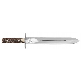 Dague de chasse Country manche Cerf - Lame ajourée 28,5 cm
