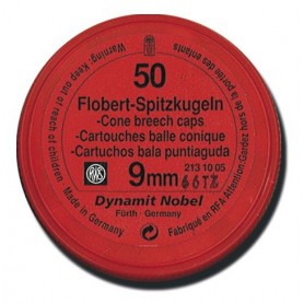 Cartouches 9 mm Flobert RWS Balle conique