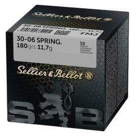 Cartouche Sellier & Bellot / cal. 30-06 Sprg - FMJ Blindée Vrac 11,7 g / 180 gr