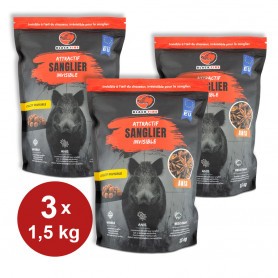 Attractant sanglier Black Fire invisible goût Anis - Pack 3 sacs 