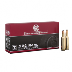 Cartouche RWS / cal. 222 Rem. - T-Mantel 3,24 g
