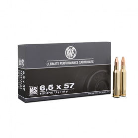 Cartouche RWS / cal. 6,5x57 - KS 8,2 g