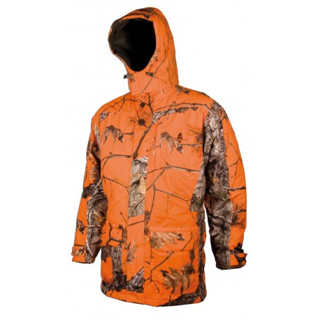 La veste de chasse Thunder Thermo 4 en camouflage orange avec membrane TAGART