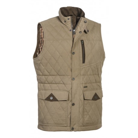 Gilet Matelassé Ariat Vert Olive - Petit, Imprimé Chasse Au Renard, Poches, équestre