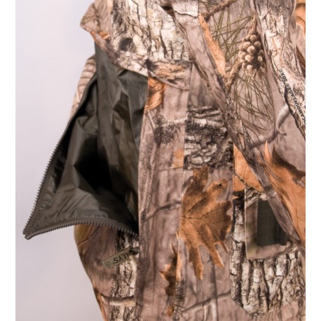 Pantalon chasse silencieux imperméable chaud camouflage treemetic 900 SOLOGNAC