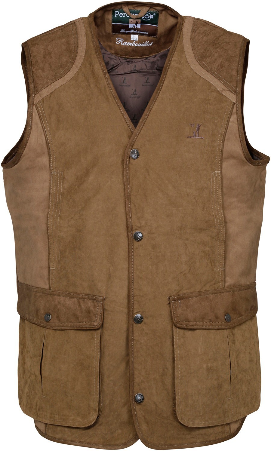Gilet de chasse Percussion Rambouillet Bronze - Gilets de ...