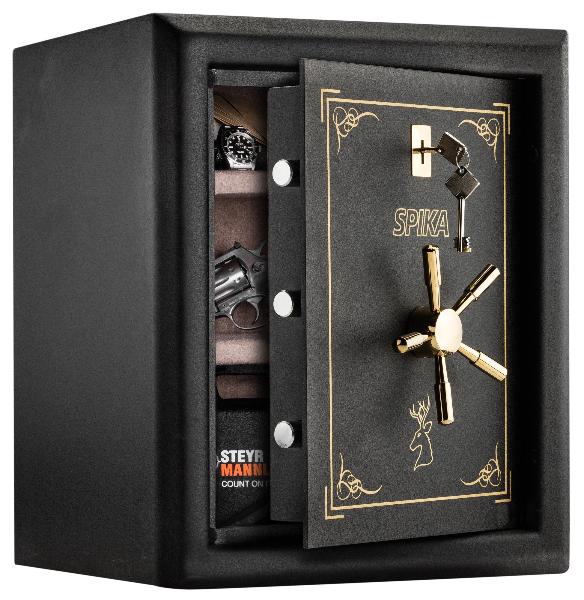 Coffre Fort Spika Premium Inviolable Pour Armes De Poing Coffres
