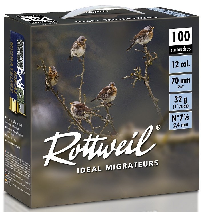 Pack 200 cart. Rottweil Idéal Migrateur / Cal. 12 - 32 g ...